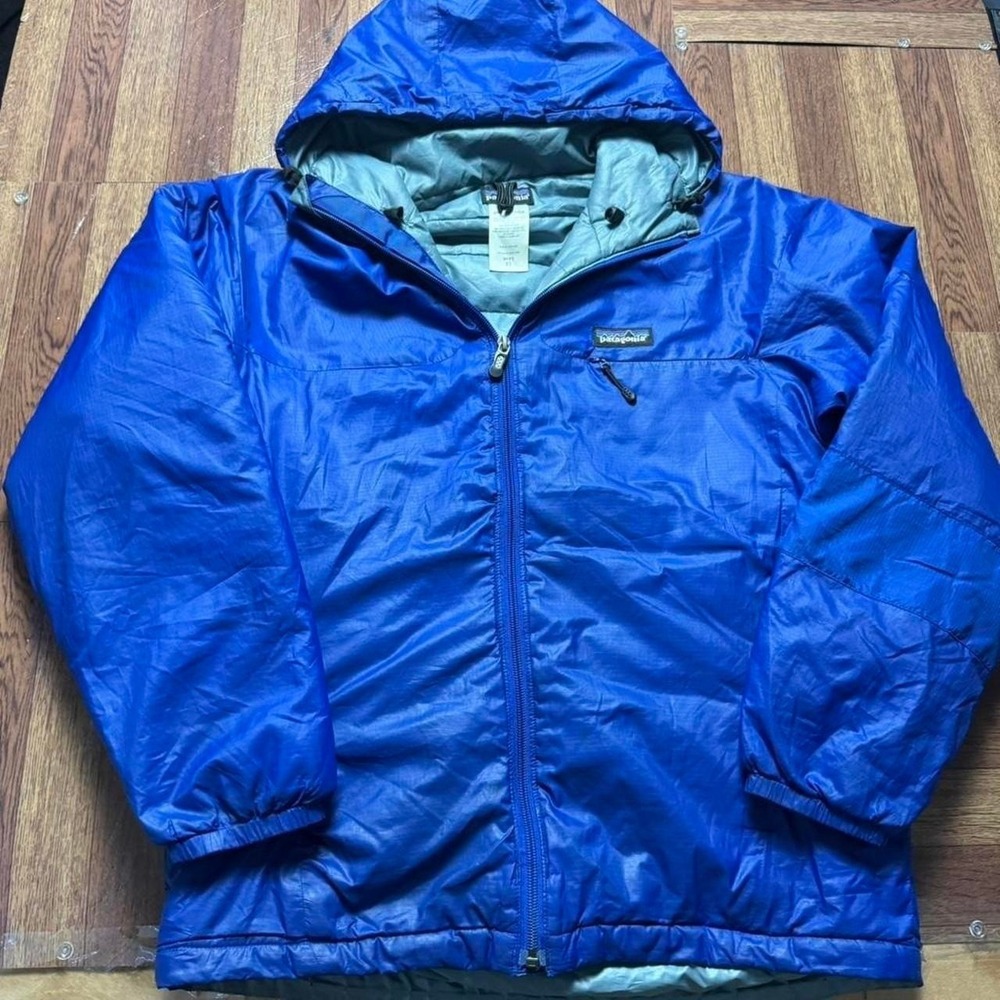 Patagonia Men's Vtg Blue Micro Puffs Ball Sweater Jacket XS
